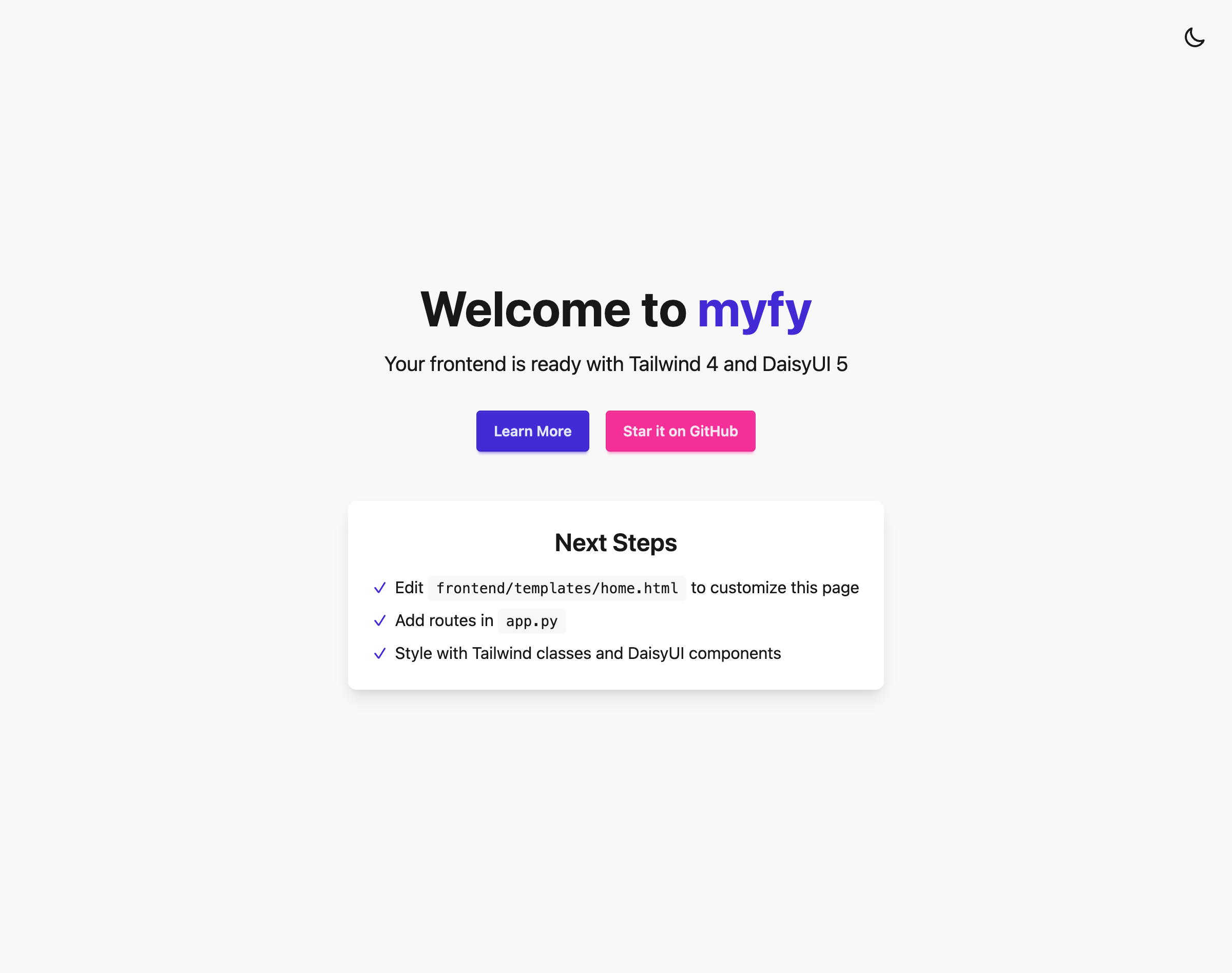 myfy Frontend Light